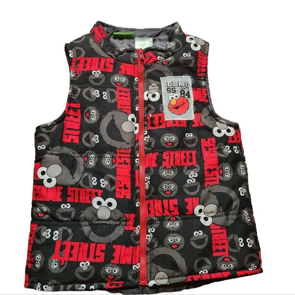 SESEME STREET ELMO VEST GRAY AND RED SIZE 5T - Picture 1 of 7